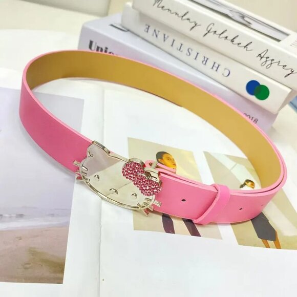 Sanrio Accessories - Sanrio Hello Kitty Pink Belt with Pendant